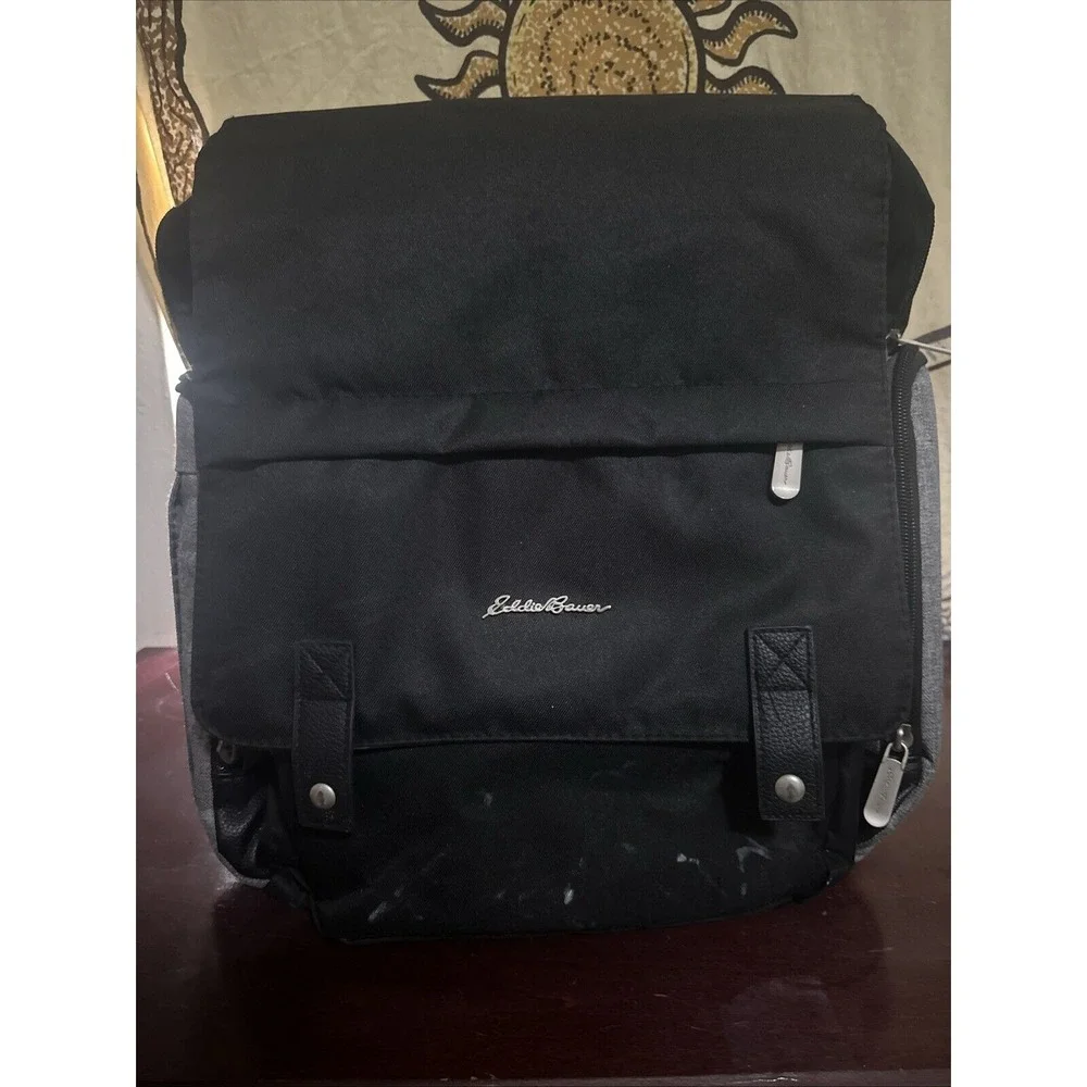 Eddie Bauer Crosstown Cascade Back Pack Diaper Bag - Black/Gray